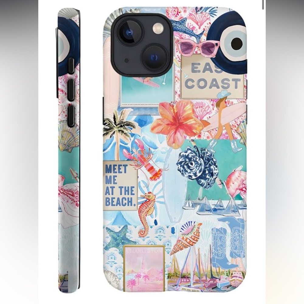 iPhone 15 summer boho aesthetic beach collage phone case